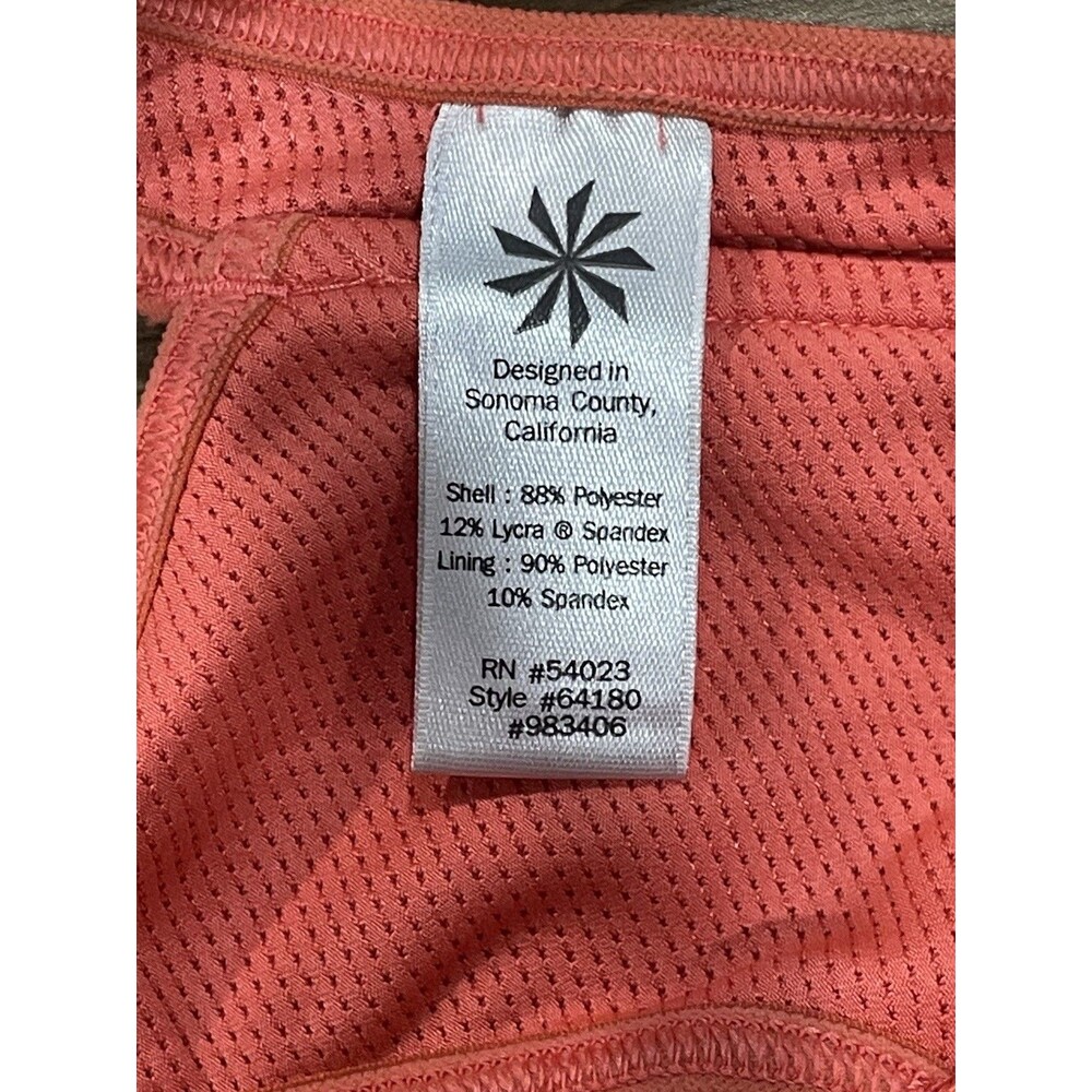 Athleta Ultimate Racerback Sports Bra Womens Size Small Coral Orange Double Dare - Picture 5 of 6
